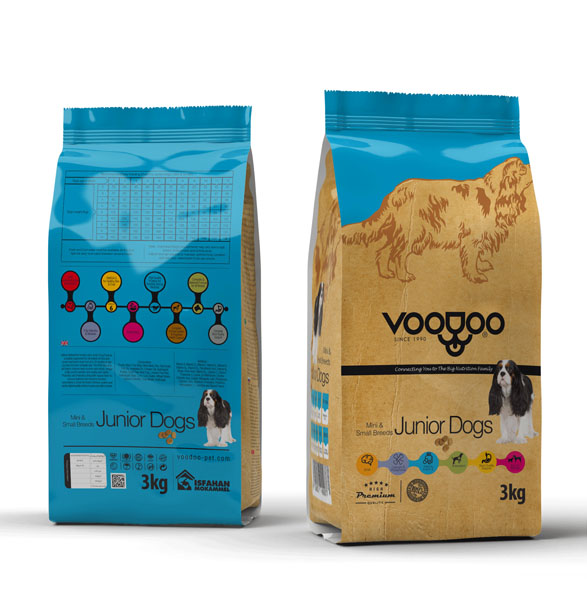 غذای خشک سگ جوان مدل mini & small وودوو وزن 3 کیلوگرم
